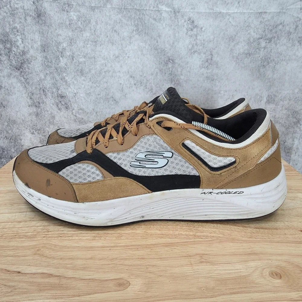 Skechers Skyline Alphaborne Sneakers Mens 14 Brown Air-Cooled Memory Foam 52968
